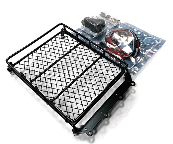 16.ZF109 1/10 Scale Metal Luggage Tray 130x99mm with 4 LED Spot Light Set (new, damaged) - Image 1