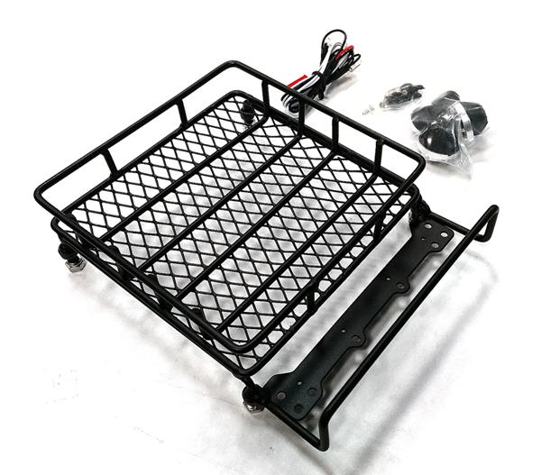 16.ZF110 1/10 Scale Metal Luggage Tray 144x116mm with 4 LED Spot Light Set (new, damaged) - Image 1