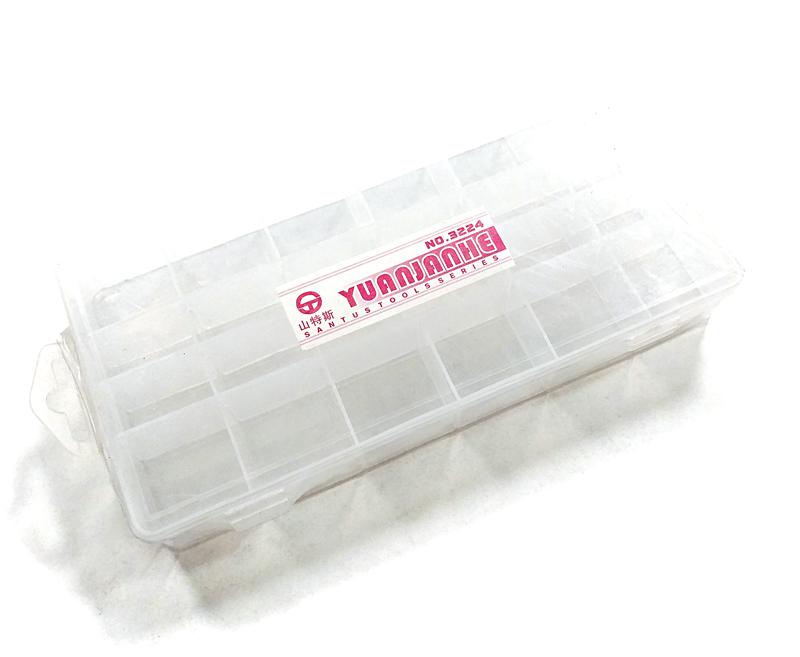 17.ZB01 Clear Plastic Carrying Box Organizer 21x10x3mm - Image 1