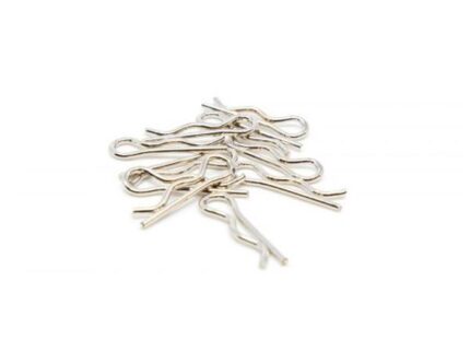 1up Racing Chrome Body Clips (10) for 5-6mm Body Post