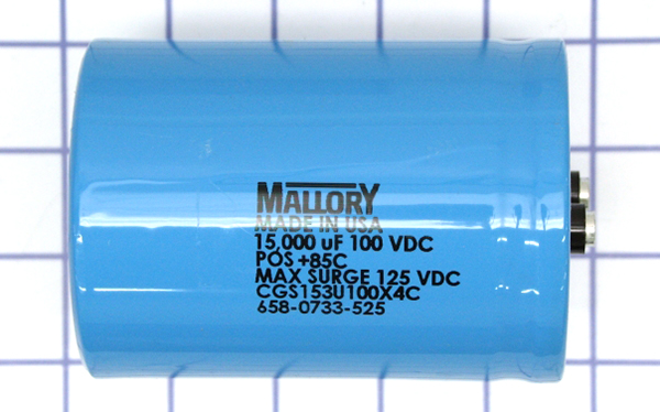 20.ZF177 Mallory Electrolytic Capacitor CGS153U100X4C 15000UF 100V - Image 1