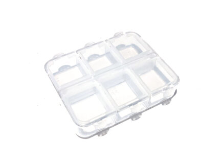 Small Compartment Box Clear 65x50x15mm