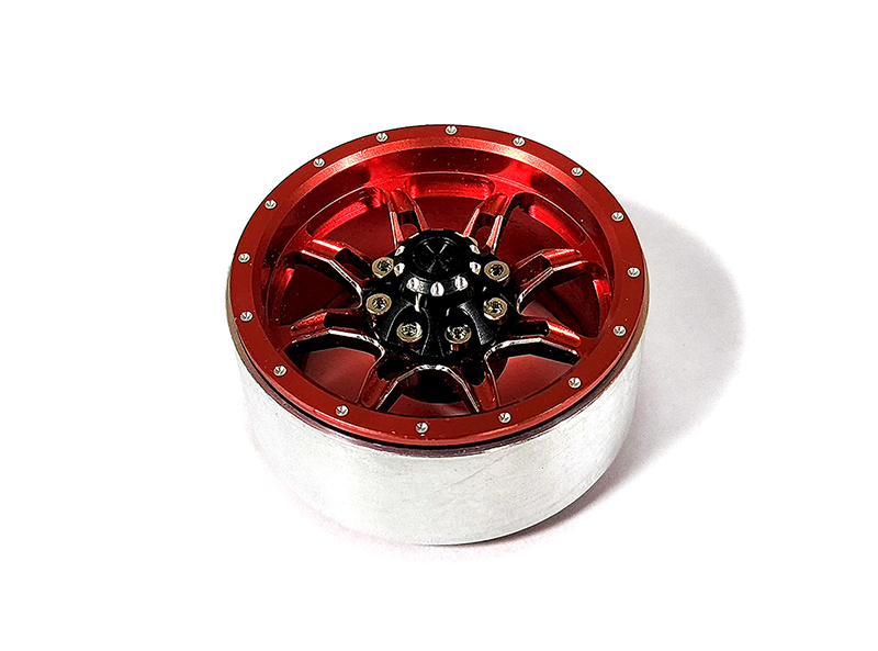 22.F13 Realistic 1.9 Size Billet Machined 8 Spoke Wheel for 1/10 Scale Crawler - Image 1