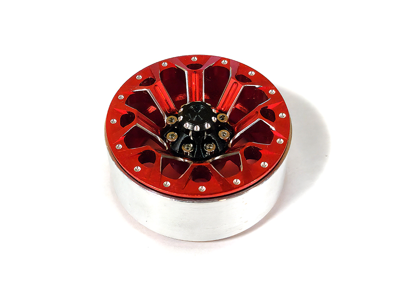 22.F14 Realistic 1.9 Size Billet Machined 8 Spoke Wheel for 1/10 Scale Crawler - Image 1