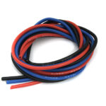 Flexible Silver Plated Silicone Electrical Wire Set 18G 60cm