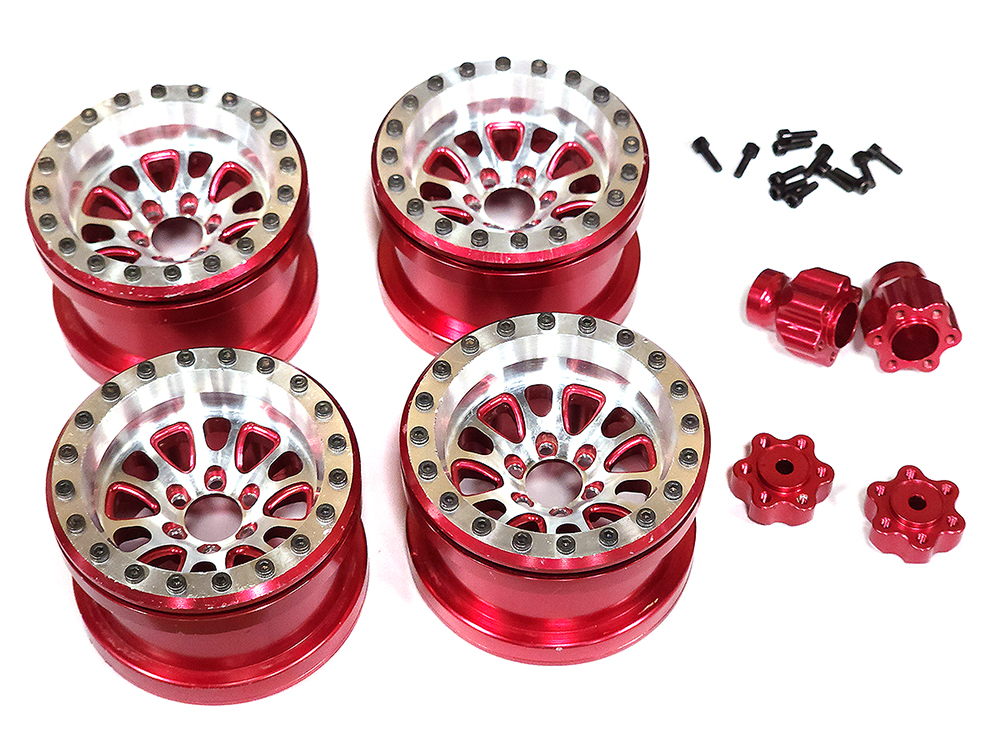 23.ZD21 12 Spoke Wheel Set (4) for Axial 1/10 Yeti Rock Racer (used) - Image 1