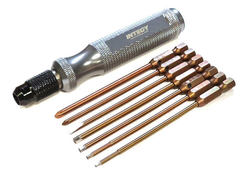 24.AB36 7pcs Set Metric Hex Wrench + Screw Driver Tips (used) - Image 1