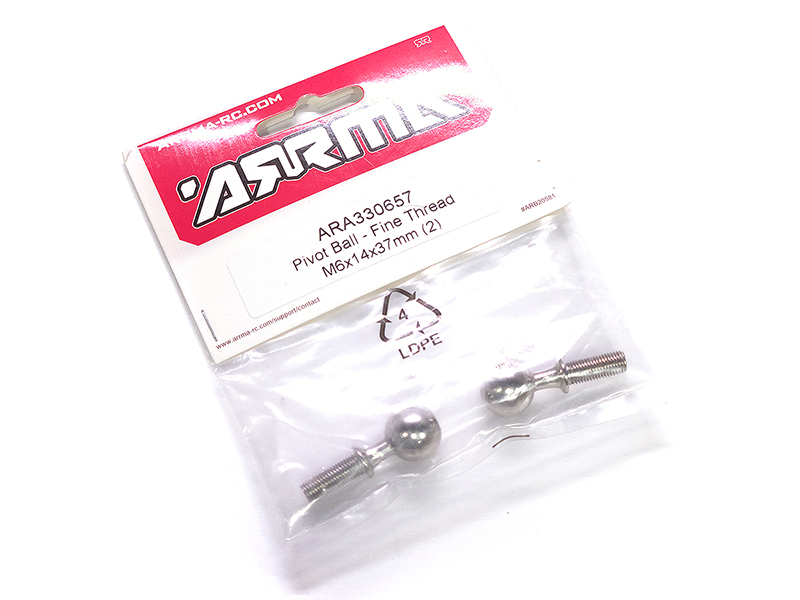 25.K04 Arrma ARA330657 Pivot Ball Fine Thread M6x14x37mm - Image 1