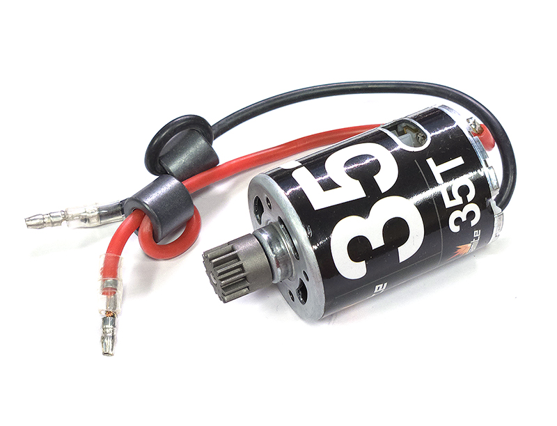 25.K19 Original Axial 35T 540 Brushed Motor & 14T Pinion (new, take-off) - Image 1