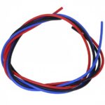 Flexible Silver Plated Silicone Electrical Wire Set 20G 40cm