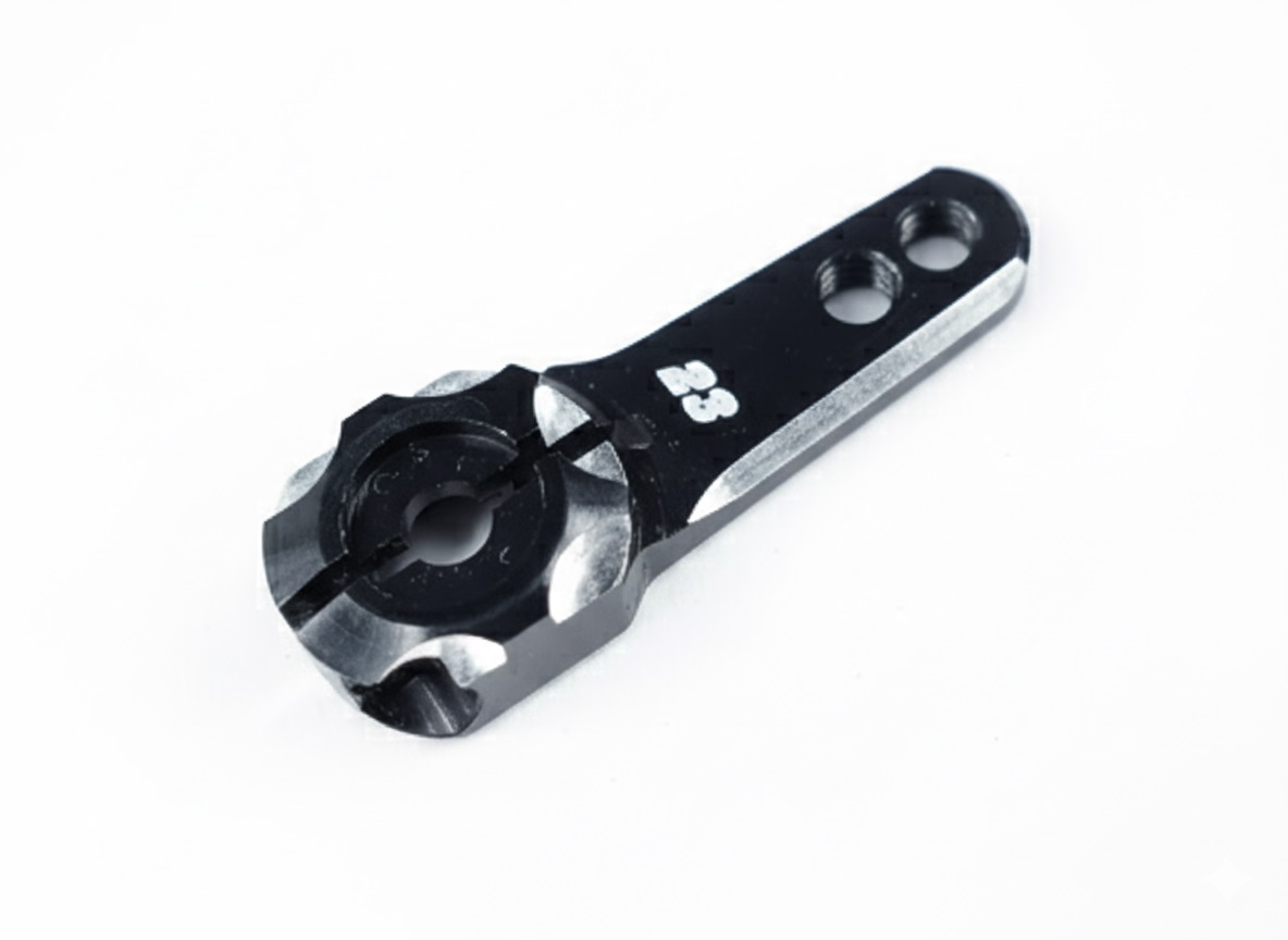 3RAC-H2320BK Sanwa Single Arm 3mm V2 (servo gear hole to ball end hole length:20mm)- Black - Image 1