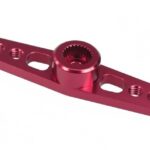 3Racing 2.6mm Aluminum Double Servo Arm for Futaba - Red