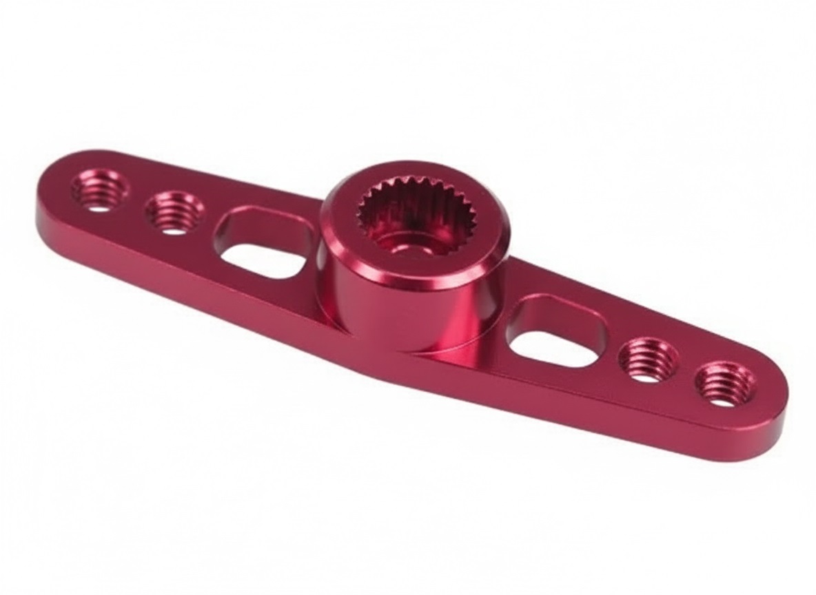 3RAC-HFD26RE 3Racing 2.6mm Aluminum Double Servo Arm for Futaba - Red - Image 1