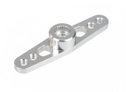 3Racing 2.6mm Aluminum Double Servo Arm for Futaba - Silver