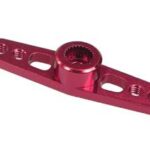 3Racing 2.6mm Aluminum Double Servo Arm for Ko Propo/Sanwa - Red