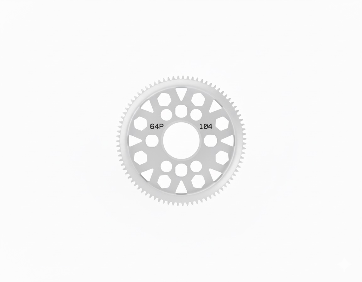 3RAC-SG64104V2 3Racing 64 Pitch Plastic Spur Gear 104T Ver.2 - Image 1