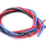 Flexible Silver Plated Silicone Electrical Wire Set 14G 60cm