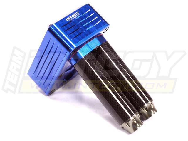 BAJ107BLUE Billet Machined Type II Exhaust System w/ Carbon Fiber for Baja 5B, 5T & 5B2.0 - Image 1