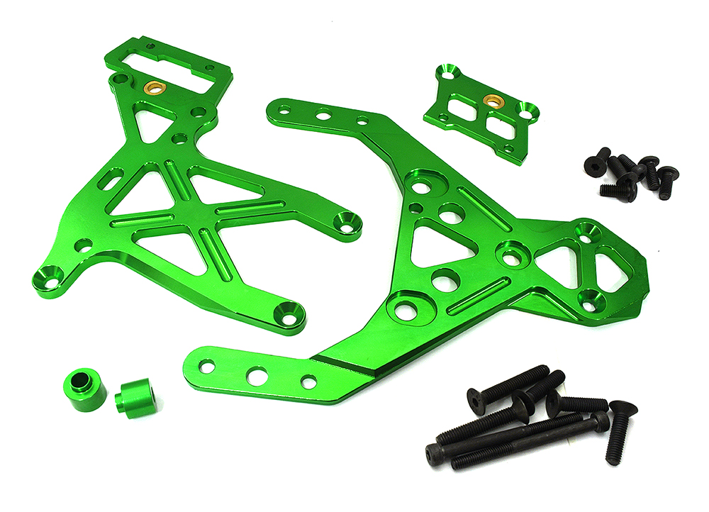 BAJ163GREEN Chassis Brace Set (3) for HPI Baja 5B, 5T, 5B2.0 & 5SC - Image 1