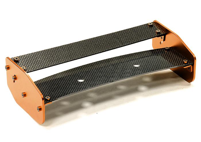 BAJ248ORANGE Type III Carbon Fiber Adjustable Rear Wing for HPI Baja 5B & 5B2.0 - Image 1