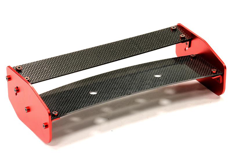 BAJ248RED Type III Carbon Fiber Adjustable Rear Wing for HPI Baja 5B & 5B2.0 - Image 1