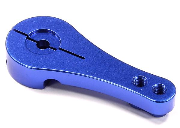 BAJ344BLUE Billet Machined Steering Servo Horn 17T for HPI Baja 5B, 5T, 5SC r=26.5 & 31.5mm - Image 1