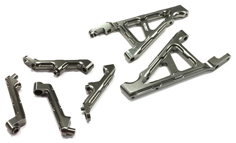 BAJ345GREY Billet Machined T3 Front & Rear Shock Support for HPI Baja 5B, 5T & 5SC - Image 1