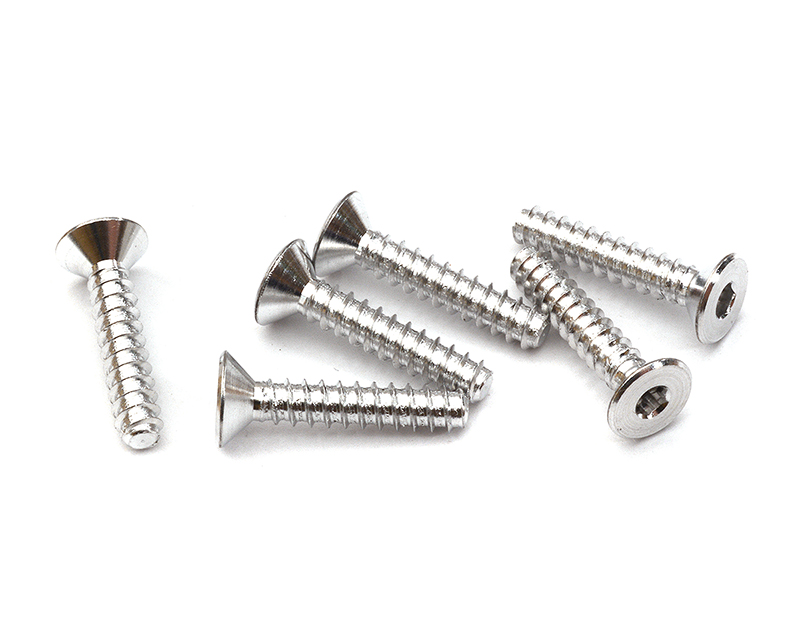 C22290 7075 Lightweight Aluminum Flat Head Tapping Screw (6) 3x15mm - Image 1