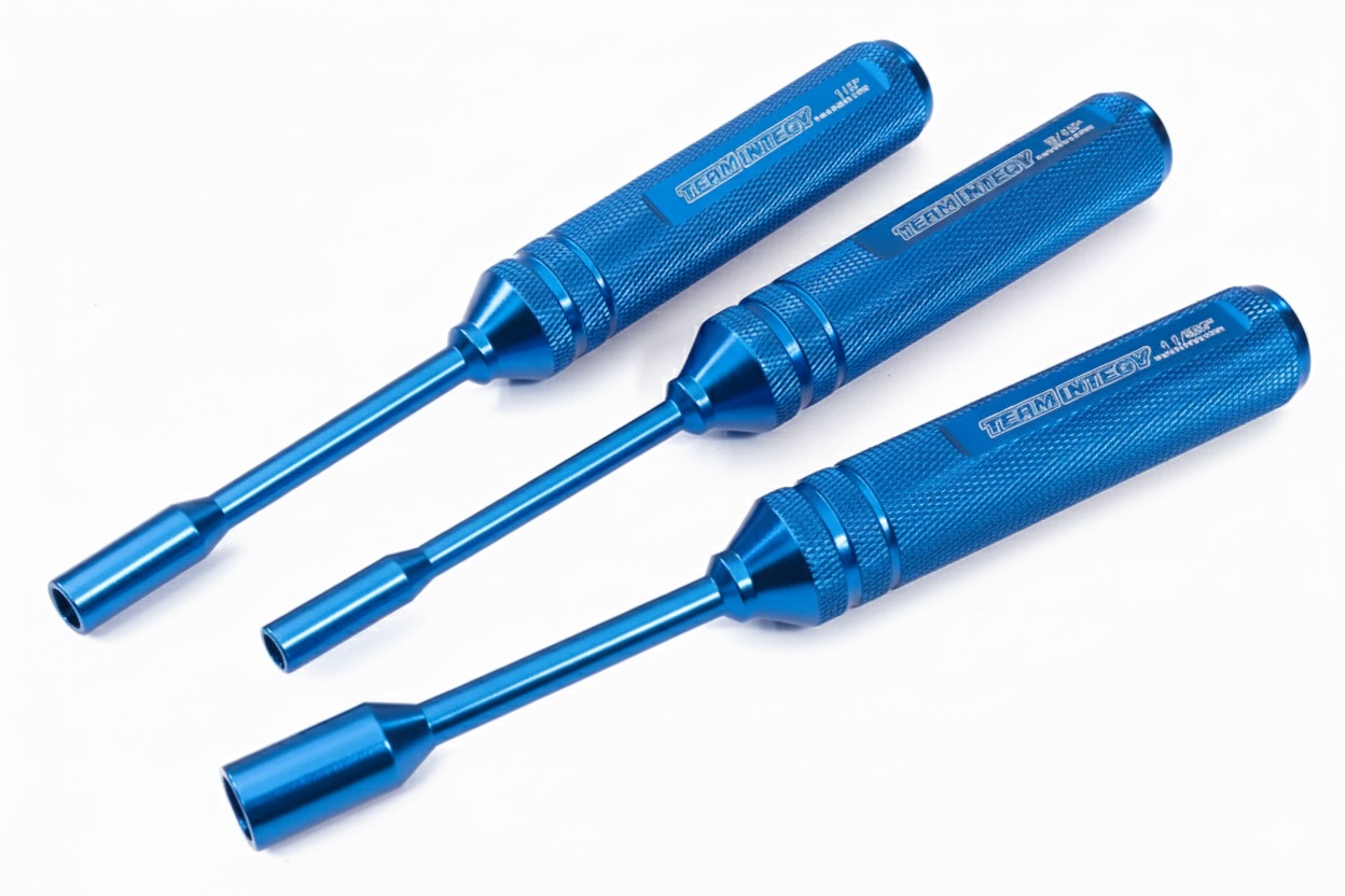 C22408BLUE ProGrip Standard Size 6061 Alloy Hex Nut Driver Set (3) 3/16, 1/4 & 11/32in. - Image 1