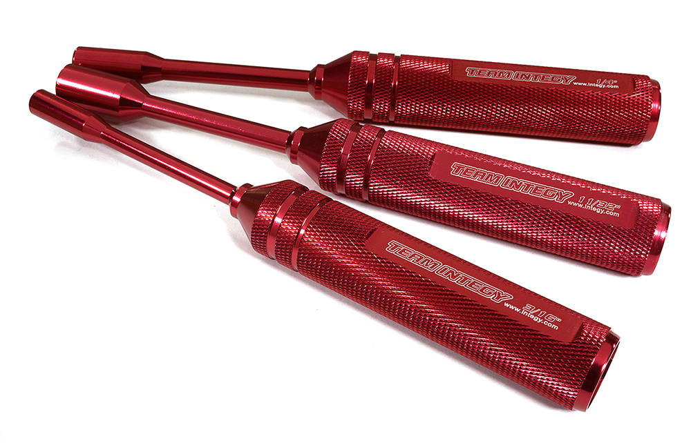 C22408RED ProGrip Standard Size 6061 Alloy Hex Nut Driver Set (3) 3/16, 1/4 & 11/32in. - Image 1