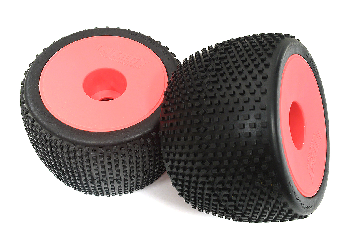 C22498ORANGE X-Wide Monster Wheel & Tire(2)SQ-Pattern (40 size) (O.D.=140mm) - Image 1