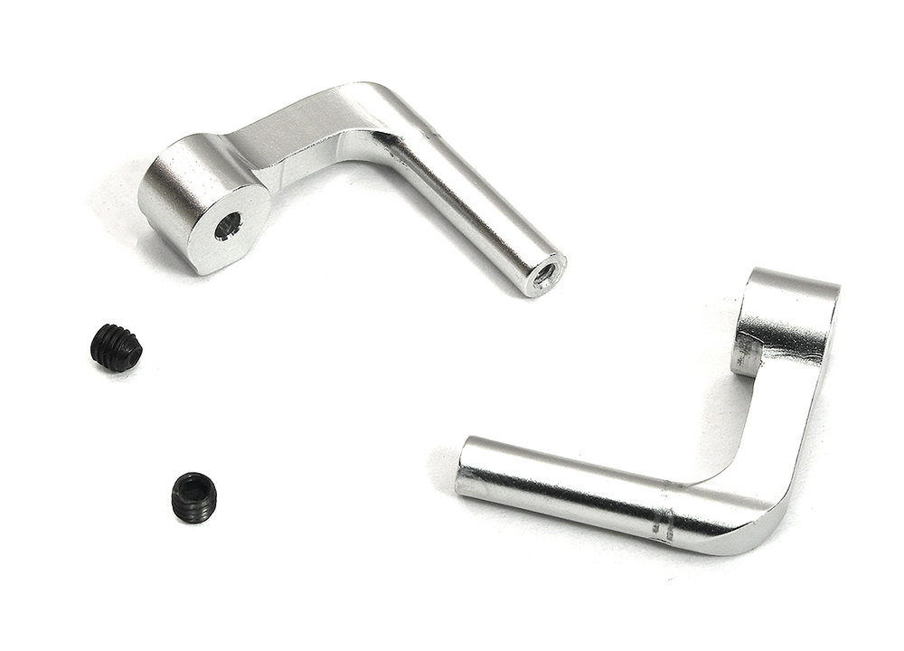 C22507SILVER Alloy Flybar Arms (2) for T-Rex 450 - Image 1