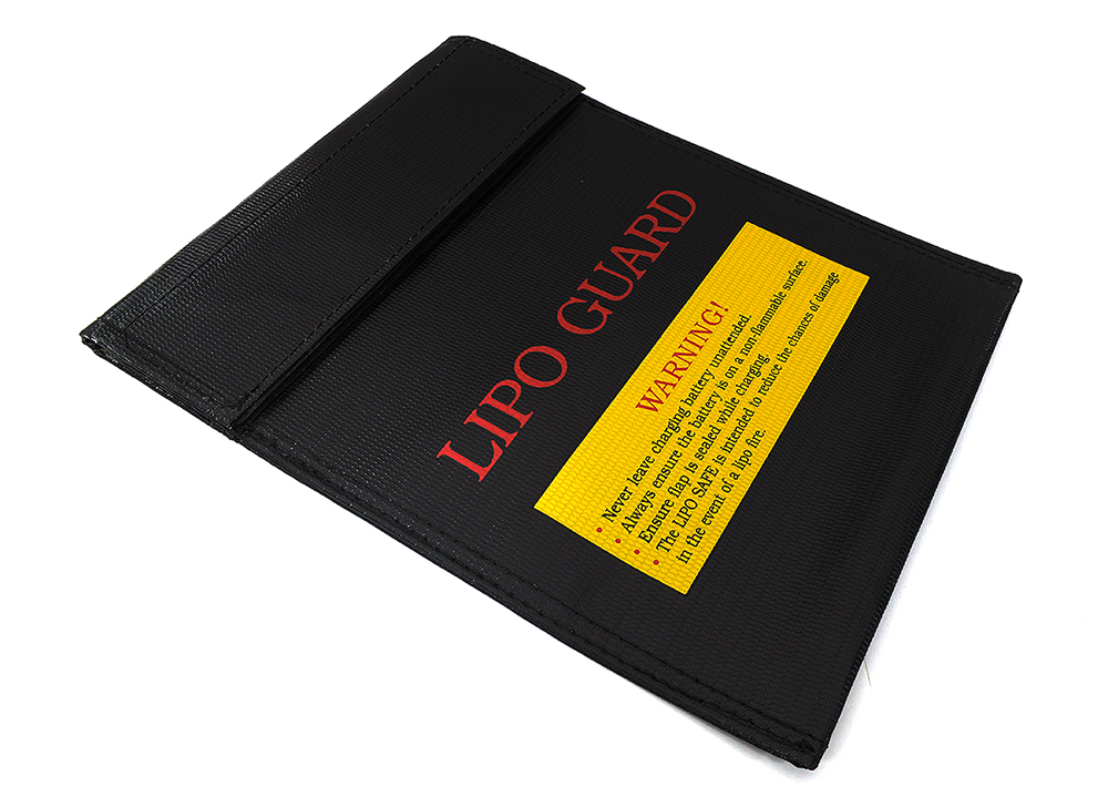 C22533BLACK LiPo Guard Medium Battery Bag (225x180mm) for Charging and Storage - Image 1
