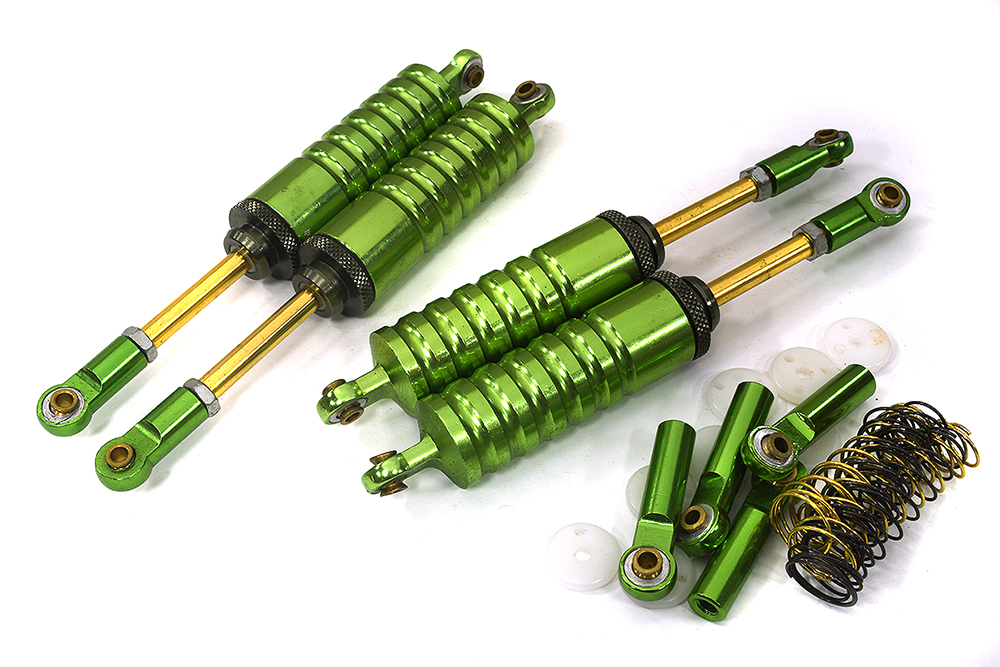 C22763GREEN MSR10 Shock (4) for AX10 Scorpion, Wheely King & Rock Crawlers - Image 1