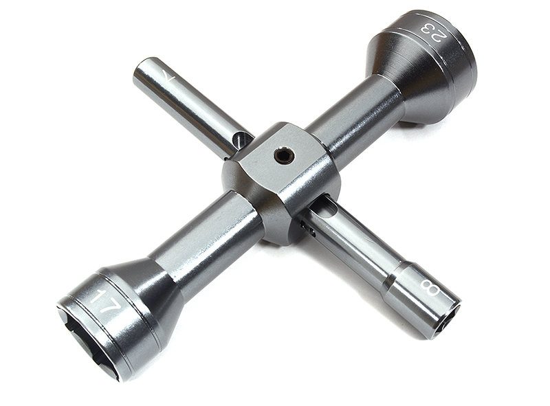C22774GUN Quad Hex Socket Wrench 7mm + 8mm + 17mm + 23mm Size - Image 1