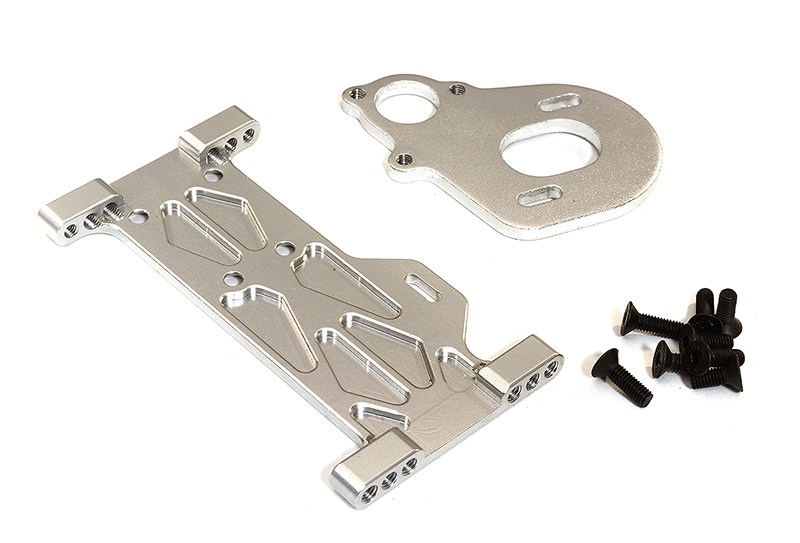 C22785SILVER Alloy Gearbox Holder for AX10 Scorpion - Image 1