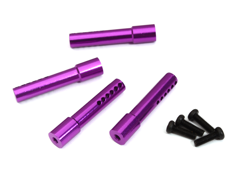 C22829PURPLE Alloy Body Post (4) 36mm for Axial AX10 Scorpion - Image 1
