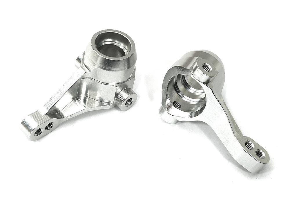 C22841SILVER Alloy Steering Blocks for Tamiya F-350 - Image 1