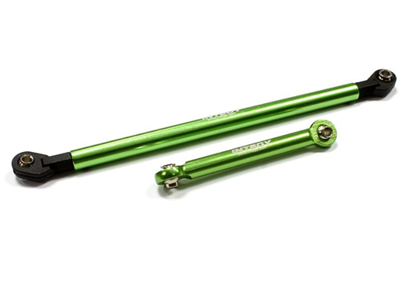 C22846GREEN Alloy Steering Linkage (2) for Axial AX10 Scorpion AX30446 AX30456 - Image 1