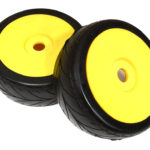 1/8 Buggy Dish Wheel+Tire (2) V-Pattern 17mm (O.D.=105mm)