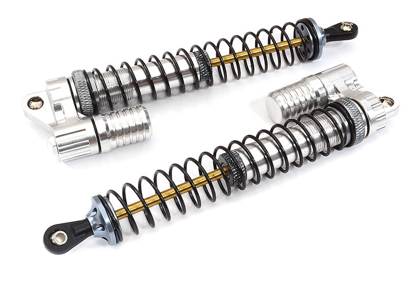 C23013SILVER Piggyback MSR11 Rock Crawler Shock Set (2) 128mm - Image 1