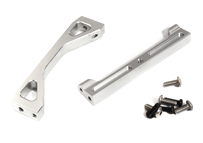 C23119SILVER Alloy Front Chassis Brace Holder for Axial SCX-10 CF-100, Dingo & Honcho AX80026 - Image 1