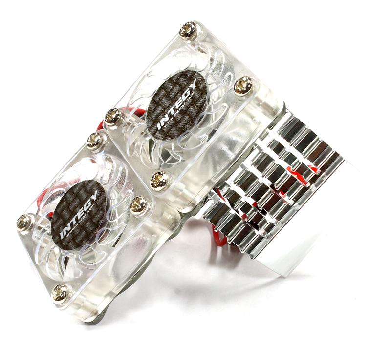 C23139SILVER Super Motor Heatsink with Twin Cooling Fan for 540/550 Motors - Silver Edition - Image 1