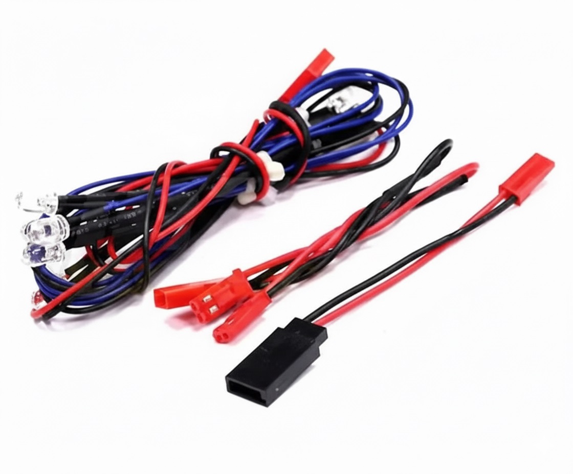 C23148BLUE LED Light Set System for 1/10 Touring Car (6V) 4 Blue & 2 Red LEDs - Image 1