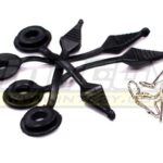 Secured Body Clip (4) with Top Protection Cushion for 1/10 Scale