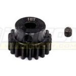 Billet Steel Pinion Gear 18T, 1M/5mm Shaft for 1/8 Off-Road & Savage Flux
