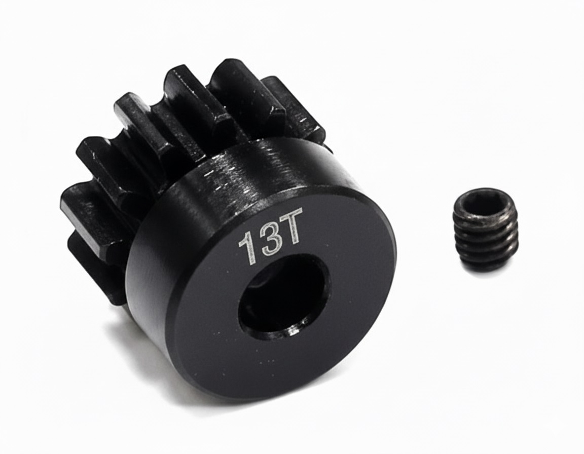 C23203 Billet Steel Pinion Gear 13T, 1M/5mm Shaft for 1/8 Off-Road & Savage Flux - Image 1