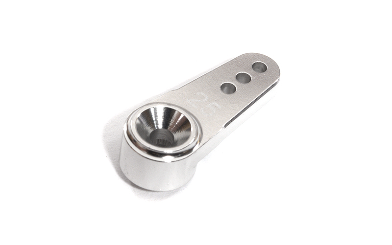 C23230SILVER Billet Machined Alloy Servo Horn 25T Type Standard-Single Sided - Image 1