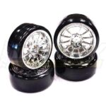 Type IV Complete Wheel & Tire Set (4) for Drift Racing W=26mm Offset 3.5mm