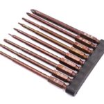 9pcs Phillips+Hex Tip Set w/ 1/4 Inch Adapter (0.05 1.5 1/16 5/64 2.5 3/32 3.0)